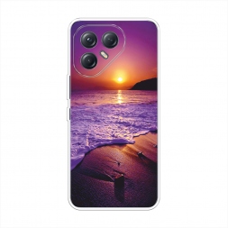 Силиконовый чехол Закат на пляже на Tecno Pova 7 Ultra