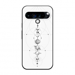 Матовый силиконовый чехол Парад планет на Google Pixel 9 Pro XL