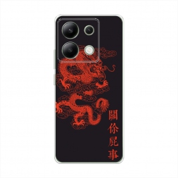 Силиконовый чехол Красный дракон на Xiaomi Redmi Note 13 4G (Global)