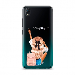 Силиконовый чехол Автостопом самолетом на Vivo Y1s