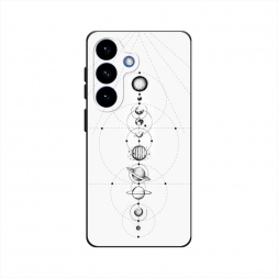 Матовый силиконовый чехол Парад планет на Samsung S26