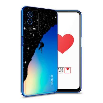 Силиконовый чехол Скалолаз в космосе на Oppo A55 4G