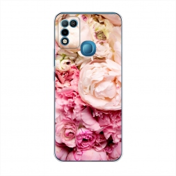 Силиконовый чехол Пионы яркие на Infinix HOT 10 Play