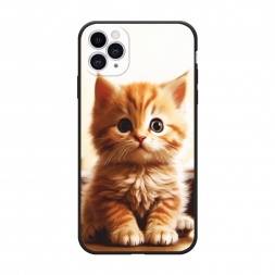 Матовый силиконовый чехол Удивлённый котёнок на iPhone 11 Pro