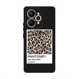 Матовый силиконовый чехол Pantone leopard на Realme 15