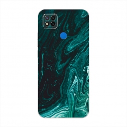 Силиконовый чехол Мрамор изумруд на Xiaomi Redmi 9C