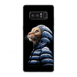 Силиконовый чехол Кот в капюшоне на Samsung Galaxy Note 8
