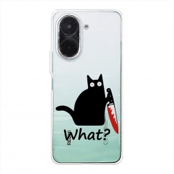 Силиконовый чехол Котик с ножом на Poco C71 4G