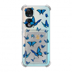 Карман Синие бабочки на Honor 90