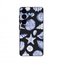 Матовый силиконовый чехол Морской паттерн на Samsung S26