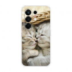 Силиконовый чехол Милые котята на Tecno Camon 50 4G