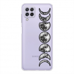 Силиконовый чехол Фазы луны на Samsung Galaxy A22