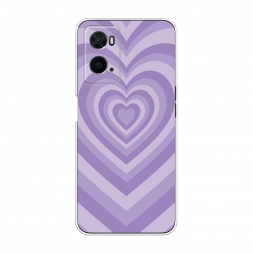 Силиконовый чехол Violet heart latte на Oppo A36