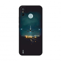 Матовый силиконовый чехол Ночной рейс на Tecno Spark 6 GO