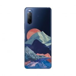 Силиконовый чехол Закат в снежных горах на Sony Xperia 10 II