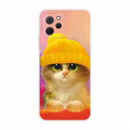 Силиконовый чехол Котенок в желтой шапке на HuaweI Nova Y61