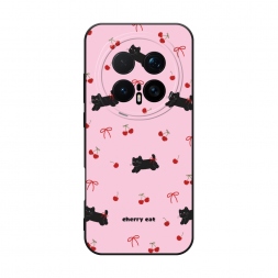 Матовый силиконовый чехол cherry cat на Honor Magic 8 Pro