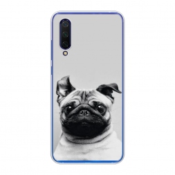 Силиконовый чехол Ушастый мопс на Xiaomi Mi A3 Lite