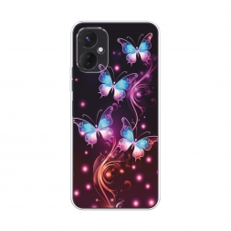 Силиконовый чехол Бабочки в розовом сиянии на Tecno Spark 9 Pro