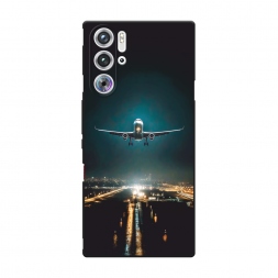 Матовый силиконовый чехол Самолет в ночном небе на ZTE Nubia Red Magic 9 Pro