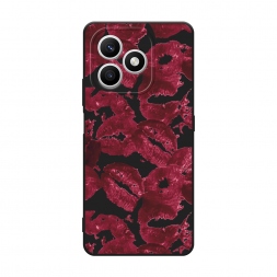 Матовый силиконовый чехол Помада паттерн 2 на Honor X8d