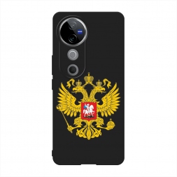 Матовый силиконовый чехол Государственный герб на Vivo V40