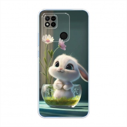 Силиконовый чехол Крольчонок в вазе на Xiaomi Redmi 10A