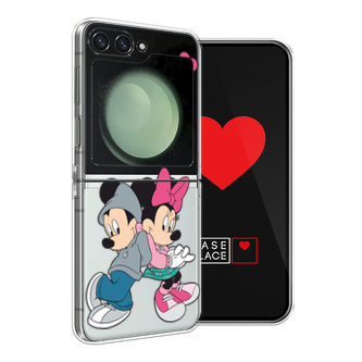 Силиконовый чехол Минни и Микки на Samsung Galaxy Z Flip 6