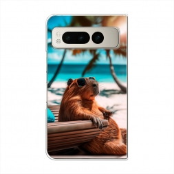 Силиконовый чехол Чилловая капибара на Google Pixel Fold