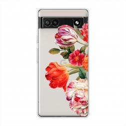 Силиконовый чехол Весенний букет на Google Pixel 6A