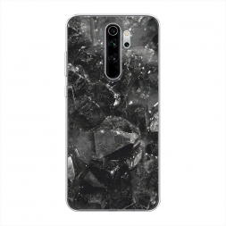 Силиконовый чехол Чёрный кристалл текстура на Xiaomi Redmi Note 8 Pro