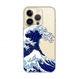 Силиконовый чехол Волна в Канагаве на iPhone 14 Pro