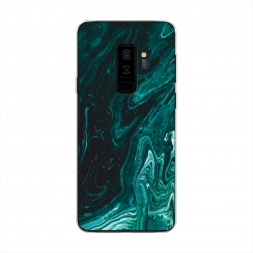 Силиконовый чехол Мрамор изумруд на Samsung Galaxy S9 Plus