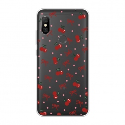 Силиконовый чехол Вишни и ленточки на Xiaomi Redmi Note 6 Pro