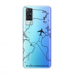 Силиконовый чехол В дороге чёрный на Vivo Y31