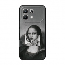 Матовый силиконовый чехол Mona Lisa sucking lollipop на Infinix Note 60