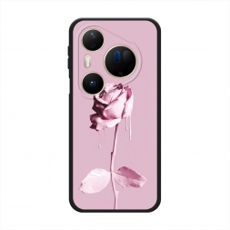 Матовый силиконовый чехол Роза в краске на Huawei Pura 80 Ultra