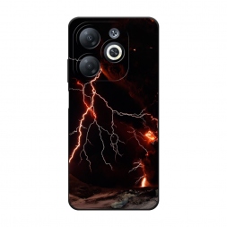 Матовый силиконовый чехол Молния 4 на Infinix Smart 8 HD