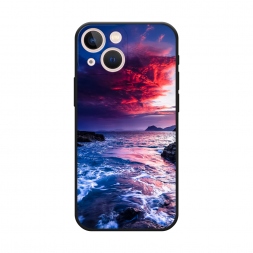 Матовый силиконовый чехол Волны 1 на iPhone 13 mini