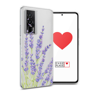 Силиконовый чехол Лавандовые стебли на Poco F5 Pro