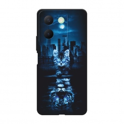 Матовый силиконовый чехол В душе я тигр на Vivo Y27S