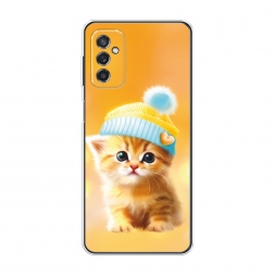 Силиконовый чехол Рыжий котёнок в шапочке на Samsung Galaxy M52