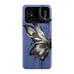 Силиконовый чехол Чернильная бабочка на Xiaomi Poco C55