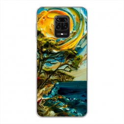 Силиконовый чехол Солнце живопись на Xiaomi Redmi Note 9S