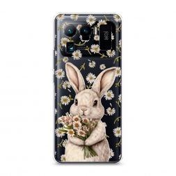 Силиконовый чехол Зайка с букетом на Xiaomi Mi 11 Ultra