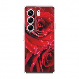 Силиконовый чехол Страстные розы на Tecno Camon 40 Pro 5G