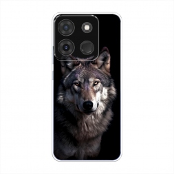 Силиконовый чехол Волчий взгляд на Infinix Smart 7 Plus