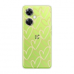 Силиконовый чехол Узор из сердечек на OnePlus Nord N30 5G