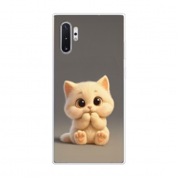 Силиконовый чехол Милый пухлый котик на Samsung Galaxy Note 10 Plus