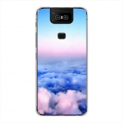 Силиконовый чехол Облака на Asus Zenfone 6 ZS630KL